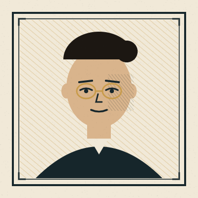 Bookplate portrait of Anders L.
