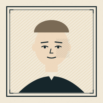 Bookplate portrait of Tariq A.