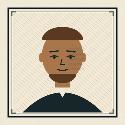 Bookplate portrait of Emeka D.